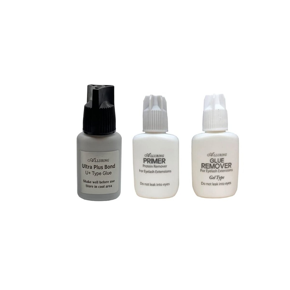 Alluring Ultra Plus Powerful Glue Adhesive Strong Long Lasting Size 10ml, Alluring Remover & Alluring Lash Primer