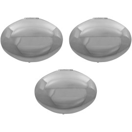Stephanie Imports Set of 3 Double Sided Magnifying Compact Mirrors (Silver, Elongated Oval)