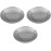 Stephanie Imports Set of 3 Double Sided Magnifying Compact Mirrors (Silver, Elongated Oval)