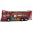 toywonders New York City NYC Double Decker NYC Sightseeing Double Decker Tour Bus Open Top Red 2168D 6 inch Diecast