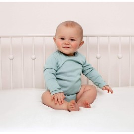 Crib Fitted Sheet by Pure Bamboo, Genuine 100% Organic Viscose Derived from Bamboo, Luxuriously Soft, Ultimate Cooling, Fits Standard Size Crib Mattress (White)