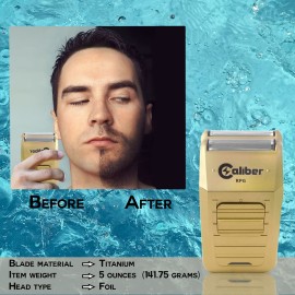 Caliber Pro - RPG Shaver - Professional Close Cutting Foil Shavers with Cleaning Brush - Cordless Hair & Beard Trimmer - Rechargeable Lithium Ion Battery - Balding Machine - Electric Razor for Men