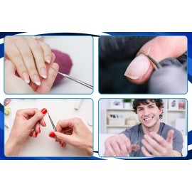 SMI Cuticle Scissors with Travel Case Cuticle Trimmer Small Scissors High Carbon Steel Curved Scissors for Eyelashes and Eyebrows