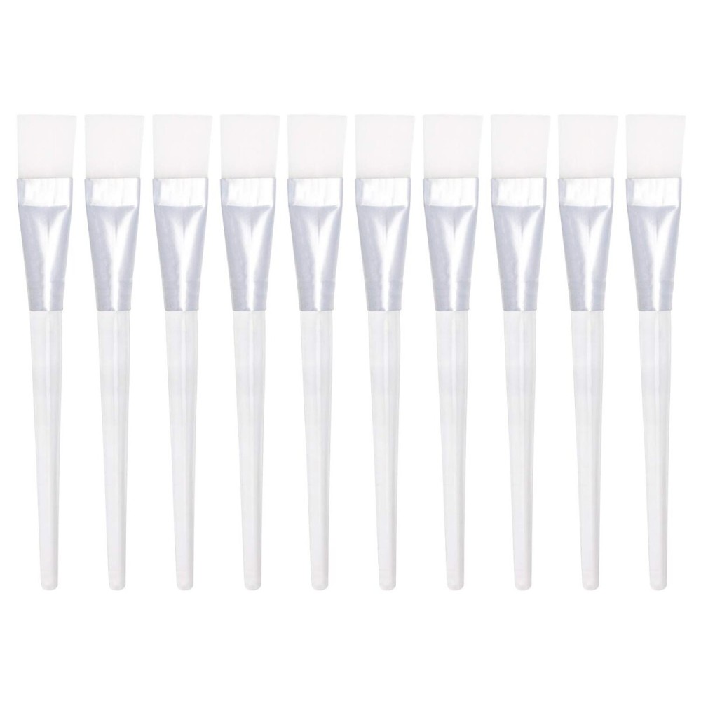Shapenty Face Mask Brushes Cosmetic Beauty Tool Soft Synthetic Hair Facial Applicator Brush with Acrylic Handle for Eye Mask, Mud Clay Mask, Serum Peel or DIY Needs, 10PCS
