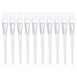 Shapenty Face Mask Brushes Cosmetic Beauty Tool Soft Synthetic Hair Facial Applicator Brush with Acrylic Handle for Eye Mask, Mud Clay Mask, Serum Peel or DIY Needs, 10PCS