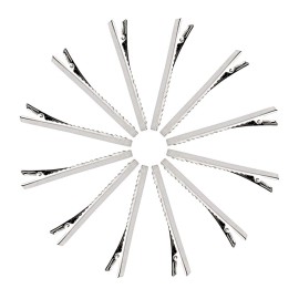 60 Pcs Alligator Curl Clips, Bantoye 3 Inch Flat Single Prong Clips Hair Accessories for Hair Styling, Coloring, Silver