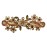 Faship Smoked Topaz Color Brown Crystal Floral Hair Barrette Clip