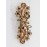 Faship Smoked Topaz Color Brown Crystal Floral Hair Barrette Clip