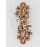 Faship Smoked Topaz Color Brown Crystal Floral Hair Barrette Clip