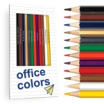 Office Colors Colored Pencil Set for Fans of The Office - Set of 12 Parody Pencils with Clever Foil-Stamped References