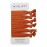 Cyndibands Elastic Hair Ties - Copper Orange - Gentle Hold Ribbon Ponytail Holders, 6 Count