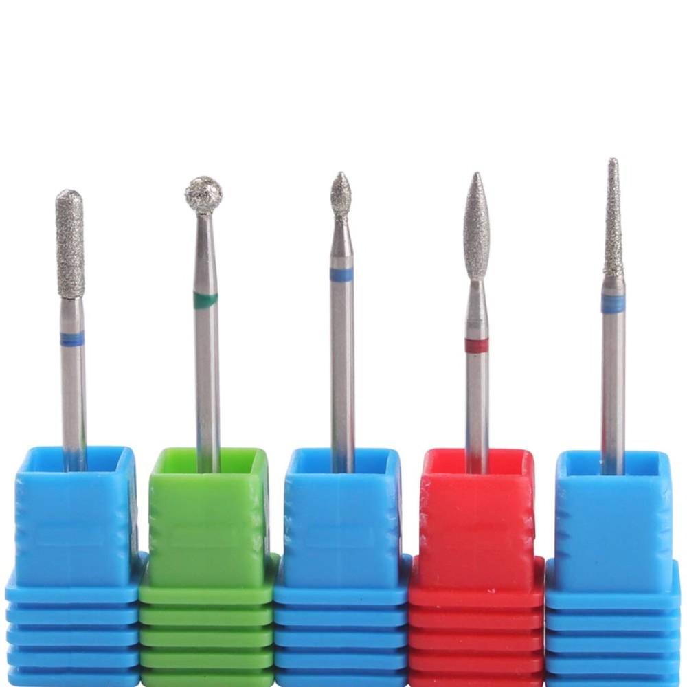 MZCMSL Russian Manicure Drill Bits, Cylinder/Ball/Flame/Needle Cuticle Bit,3/32 Shank Diamond Nail Drill Bit,5pcs MZCMSL Russian Manicure Drill Bits, Cylinder/Ball/Flame/Needle Cuticle Bit,3/32 Shank Diamond Nail Drill Bit,5pcs