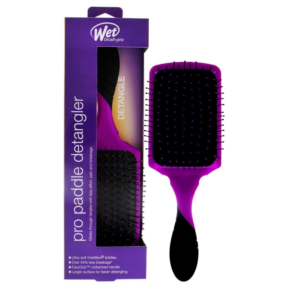 Wet Brush Pro Detangler Brush Paddle - Purple 1 Pc Wet Brush Pro Detangler Brush Paddle - Purple 1 Pc