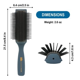 Vess Professional Hair Blow Brush Pro-2000 Ceramic 9 rows Wide Type-English Instruction Manual-Made in Japan