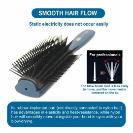 Vess Professional Hair Blow Brush Pro-2000 Ceramic 9 rows Wide Type-English Instruction Manual-Made in Japan