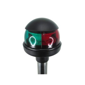 Pactrade Marine LED Green Red Navigation Bow Light 12 SS304 Pole Collar Plug-in (Without 2-Prong Nylon Base Black Socket)