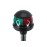 Pactrade Marine LED Green Red Navigation Bow Light 12 SS304 Pole Collar Plug-in (Without 2-Prong Nylon Base Black Socket)
