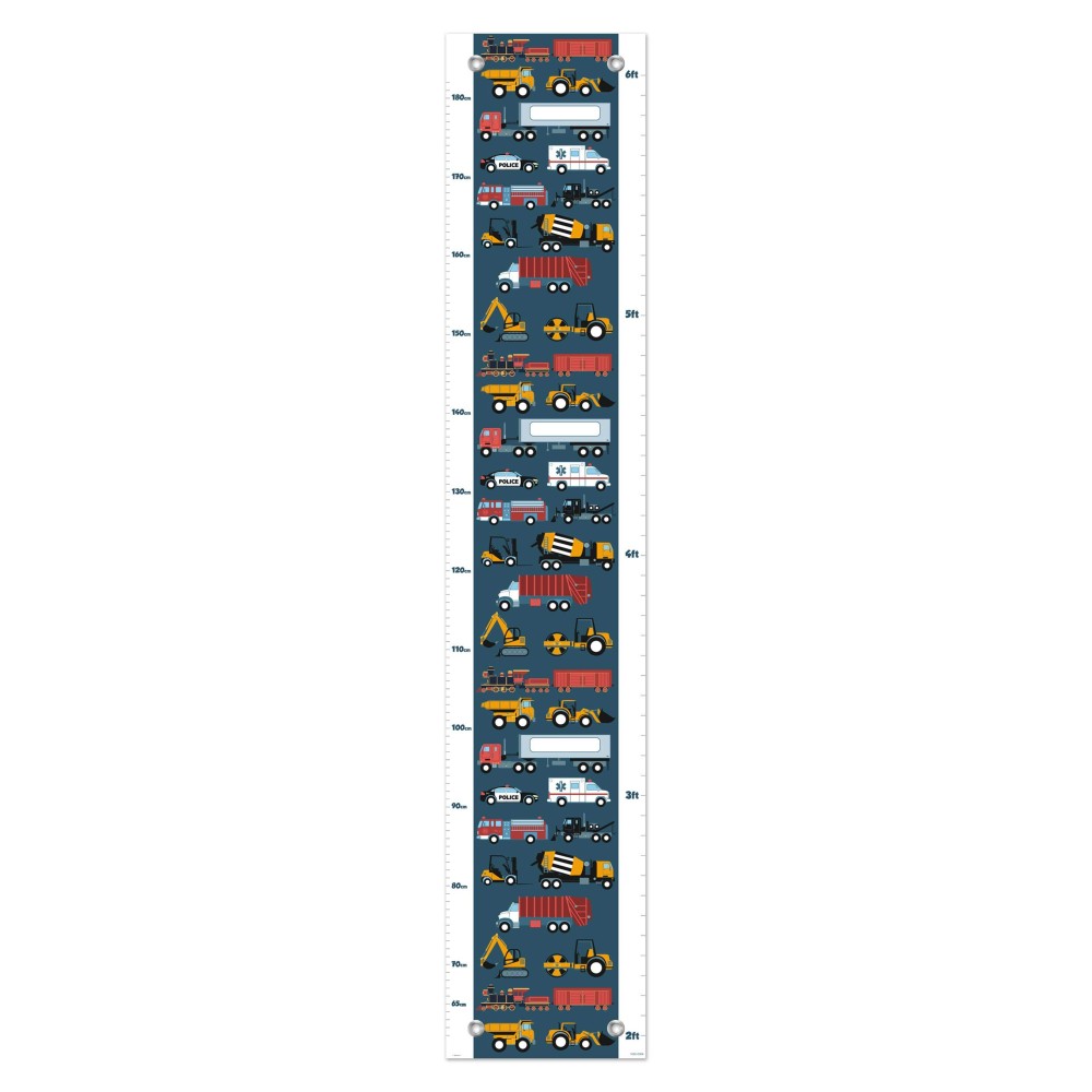 Kid Room Decor Firetruck Police Car Truck and Train Growth Chart for Kids Measurement Growth Chart