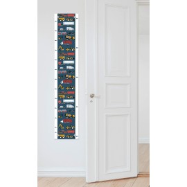 Kid Room Decor Firetruck Police Car Truck and Train Growth Chart for Kids Measurement Growth Chart