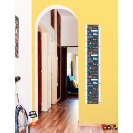 Kid Room Decor Firetruck Police Car Truck and Train Growth Chart for Kids Measurement Growth Chart