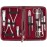 3 Swords Germany - brand quality 10 piece manicure pedicure grooming kit set for professional finger & toe nail care scissors clipper fashion leather case in gift box, Made by 3 Swords (6226)