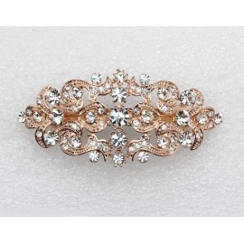 Faship Gorgeous Clear Crystal Floral Hair Barrette Clip Faship Gorgeous Clear Crystal Floral Hair Barrette Clip