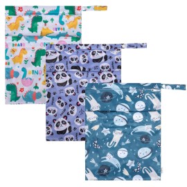 babygoal Wet Dry Bags for Baby Cloth Diapers, Washable Travel Bags,Beach,Pool,Gym Bag for Swimsuits &Wet Clothes with Two Zippered Pockets 3 Pack, 3LN04 babygoal Wet Dry Bags for Baby Cloth Diapers, Washable Travel Bags,Beach,Pool,Gym Bag for Swimsuits &Wet Clothes with Two Zippered Pockets 3 Pack, 3LN04