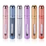 Tvoip 12ML 6 Colors Portable Mini Travel Perfume Bottle Atomizer Refillable Empty Spray Bottle for Women & Men Spray Scent Aftershave