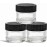 (200 Pack) 5ml Thick Glass Jars with Black Lids - Airtight Containers for Oil, Lip Balm, Wax, Cosmetics - Mini Refillable Jars Great for Travel, Samples, & More