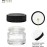(200 Pack) 5ml Thick Glass Jars with Black Lids - Airtight Containers for Oil, Lip Balm, Wax, Cosmetics - Mini Refillable Jars Great for Travel, Samples, & More