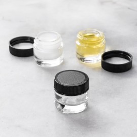 (200 Pack) 5ml Thick Glass Jars with Black Lids - Airtight Containers for Oil, Lip Balm, Wax, Cosmetics - Mini Refillable Jars Great for Travel, Samples, & More (200 Pack) 5ml Thick Glass Jars with Black Lids - Airtight Containers for Oil, Lip Balm, Wax, Cosmetics - Mini Refillable Jars Great for Travel, Samples, & More