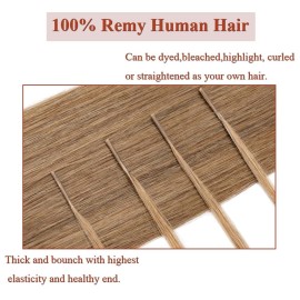 Rich Choices I Tip Hair Extensions Human Hair,100 Strands 0.5g/Strands,100% Real Remy Human Hair Extension Pre Bonded Keratin Stick In Hair Extensions Hair Piece For Women 22 Inch 12 Golden Brown