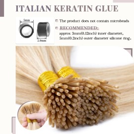 Rich Choices I Tip Hair Extensions Human Hair,100 Strands 0.5g/Strands,100% Real Remy Human Hair Extension Pre Bonded Keratin Stick In 22 Inch 18P613 Ash Blonde Highlight Bleach Blonde Rich Choices I Tip Hair Extensions Human Hair,100 Strands 0.5g/Strands,100% Real Remy Human Hair Extension Pre Bonded Keratin Stick In 22 Inch 18P613 Ash Blonde Highlight Bleach Blonde