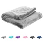 UOZZI BEDDING All-Season Gray Flannel Fleece Baby Blanket for Girls & Boys - Ultra Soft Plush Thin Kids Toddler Blanket for Crib, Pram Strollers, Sofa, 100% Microfiber Polyester 27x39