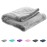 UOZZI BEDDING All-Season Gray Flannel Fleece Baby Blanket for Girls & Boys - Ultra Soft Plush Thin Kids Toddler Blanket for Crib, Pram Strollers, Sofa, 100% Microfiber Polyester 27x39