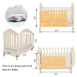 UOZZI BEDDING All-Season Gray Flannel Fleece Baby Blanket for Girls & Boys - Ultra Soft Plush Thin Kids Toddler Blanket for Crib, Pram Strollers, Sofa, 100% Microfiber Polyester 27x39