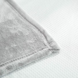 UOZZI BEDDING All-Season Gray Flannel Fleece Baby Blanket for Girls & Boys - Ultra Soft Plush Thin Kids Toddler Blanket for Crib, Pram Strollers, Sofa, 100% Microfiber Polyester 27x39