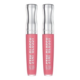 Rimmel Stay Glossy 6HR Lip Gloss, Claridge\'s Ruby, 0.18 Fl Oz (Pack of 2)