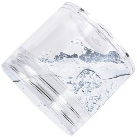 Beauticom 30g/30ml (1 fl. oz.) Double Wall Clear Plastic Leak Proof Jars with Flat Top Lids for Creams, Lotions, Make Up, Powders, Glitters, and more... (Color: Clear, Pieces: 12)