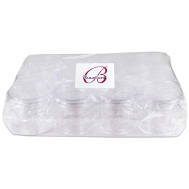 Beauticom 12 Pieces 1 oz. USA Acrylic Round Clear Jars with Flat Top Lids for Creams, Lotion, Make Up, Cosmetics, Samples, Herbs, Ointment (12 Pieces Jars + Lids, CLEAR) Beauticom 12 Pieces 1 oz. USA Acrylic Round Clear Jars with Flat Top Lids for Creams, Lotion, Make Up, Cosmetics, Samples, Herbs, Ointment (12 Pieces Jars + Lids, CLEAR)