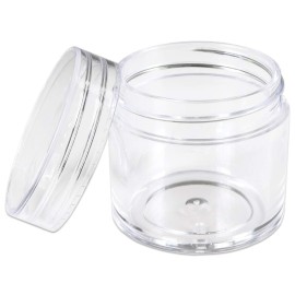 Beauticom 12 Pieces 1 oz. USA Acrylic Round Clear Jars with Flat Top Lids for Creams, Lotion, Make Up, Cosmetics, Samples, Herbs, Ointment (12 Pieces Jars + Lids, CLEAR) Beauticom 12 Pieces 1 oz. USA Acrylic Round Clear Jars with Flat Top Lids for Creams, Lotion, Make Up, Cosmetics, Samples, Herbs, Ointment (12 Pieces Jars + Lids, CLEAR)