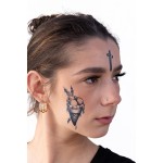 Thug Ink Temporary Tattoos - Volume II - 6-Piece Set | Dagger, Ice Cream Cone, Crown & More | Water-Transfer Face Tattoos - Fun Fake Ink for Parties, Costumes & Vibes