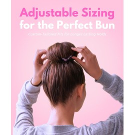 Bunzee Bands - Small Adjustable Hair ties | Bracelet Hair ties for Thick Hair No Damage | Hybrid Scrunchies and Ponytail Holders | Strong Rubber Bands | Hair Accessories for Women (3Pk Pearl Small)