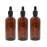 ericotry 3Pcs 100ML /3.4oz Empty Refillable Amber Glass Graduated Dropper Bottle Essential Oil Cosmetics Elite Fluid Container Jar Pot Holder with Glass Pipette Dropper
