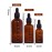 ericotry 3Pcs 100ML /3.4oz Empty Refillable Amber Glass Graduated Dropper Bottle Essential Oil Cosmetics Elite Fluid Container Jar Pot Holder with Glass Pipette Dropper