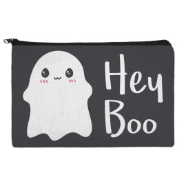 Hey Boo Cute Kawaii Ghost Makeup Cosmetic Bag Organizer Pouch