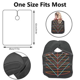 Professional Hair Capes for Dyeing & Haircutting - & Oilproof Salon Barber Cape - Anti-static (Black)