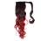 Colorful Ombre 2 Tone Cosplay Ponytail Hair Extension Body Wavy Fake One Piece Clip in Warp Around Pony Tail Black/Wine Red