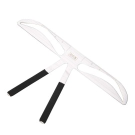 Salmue Eyebrow Ruler, 8 Types Eyebrow Stencil Positioning Tattoo Eyebrow Ruler Makeup Tool Balance Extension Ruler Shape Stencil for DIY or professional Permanent Makeup Gold Ratio Eyebrow Makeup(7)