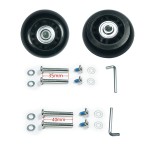 Ricrrover Luggage Suitcase Wheels Kit 84x24mm/3.3x0.94 w/ 6mm ABEC 608zz Inline Outdoor Skate Replacement Wheels, Set of (2) (OD:84 W:24 ID:6 Axles:35&40mm)